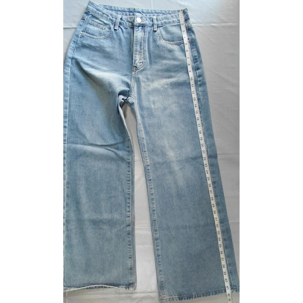 Shein High Waisted Wide Leg Jeans Women's Sz 30 Baggy Skater 31" Inseam - Picture 12 of 14